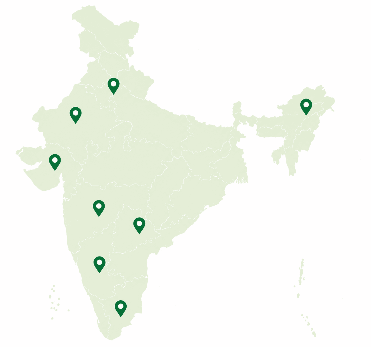 Project coverage across India
